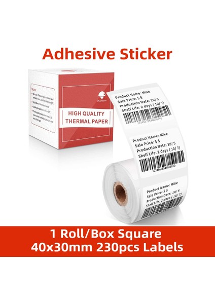 40X30MM Stili Phomemo M110 Şeffaf Kendinden Yapışkanlı Etiketler Kağıt Phomemo Etiket Yazıcı Için Termal Etiket Yazdırılabilir Kağıt Rulo (Yurt Dışından)