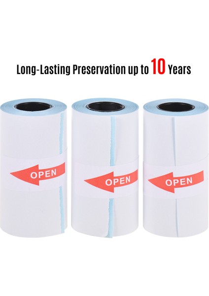 Renk Etiketsiz Stil 3 Rulo Termal Kağıt Rulo Makbuz Kağıdı Bpa Içermeyen Uzun Ömürlü Cep Termal Yazıcı Için 10 Yıl Anında Fotoğraf Yazıcısı (Yurt Dışından) fırsatları