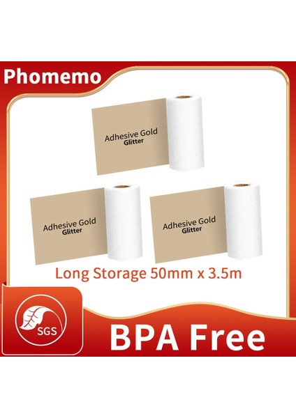Şeffaf Altın Stili Phomemo Kendinden Yapışkanlı Termal Kağıt Rulosu SM02PRO Mini Yazıcı Için Temizle Baskı Yazdırılabilir Etiket Mürekkepsiz Etiket Kağıdı (Yurt Dışından) fiyatları