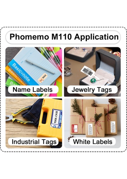 XP4030-230RFD Stili Phomemo M110 Termal Etiket Yazıcı Etiketleri Ev Ofis Etiketleri Için Renkli Yapışkanlı Kağıt Yuvarlak Kare Yazdırılabilir Etiket Kağıdı (Yurt Dışından) fırsatları