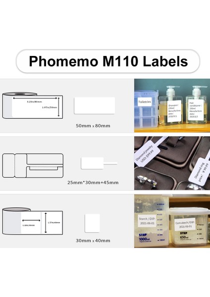 XP4030-230RFD Stili Phomemo M110 Termal Etiket Yazıcı Etiketleri Ev Ofis Etiketleri Için Renkli Yapışkanlı Kağıt Yuvarlak Kare Yazdırılabilir Etiket Kağıdı (Yurt Dışından) indirimleri