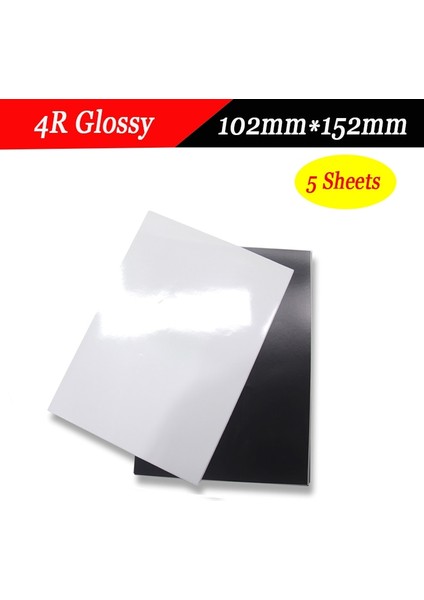 Parlak 4r 5 Yaprak Stili Manyetik Fotoğrafçı A4 4r Manyetik Macun Mürekkep Püskürtmeli Baskı Fotoğraf Kağıdı Parlak Mat Çıkartmalar Diy Buzdolabı Mıknatısı (Yurt Dışından)