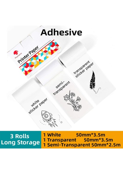 Yapışkan Olmayan Beyaz Stil SM02PRO Mini Yazıcı Için Papel Phomemo Yapışkan Termal Kağıt Yazdırılabilir Fotoğraf Kağıdı (Yurt Dışından)
