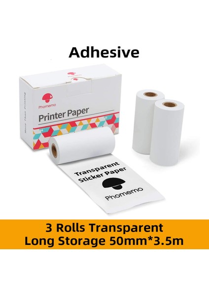 Şeffaf Stil SM02PRO Mini Yazıcı Için Papel Phomemo Yapışkan Termal Kağıt Yazdırılabilir Fotoğraf Kağıdı (Yurt Dışından)