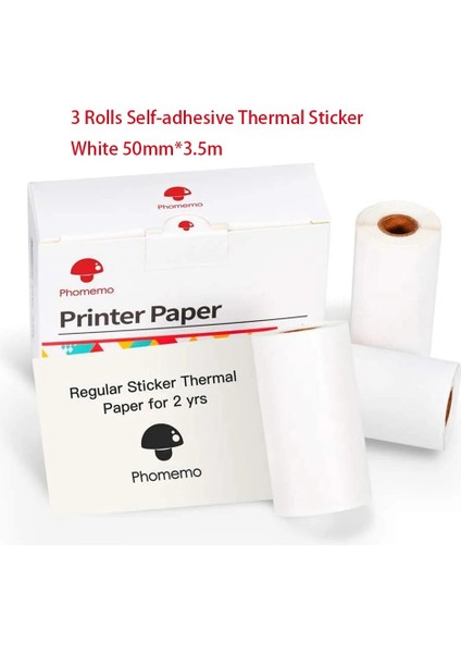 Beyaz Etiket Stili Yazdırılabilir Etiket Termal Kağıt Phomemo Kendinden Yapışkanlı Şeffaf Altın Fotoğraf Kağıdı Phomemo SM02 Pro Yazıcı Için Rulolar (Yurt Dışından)