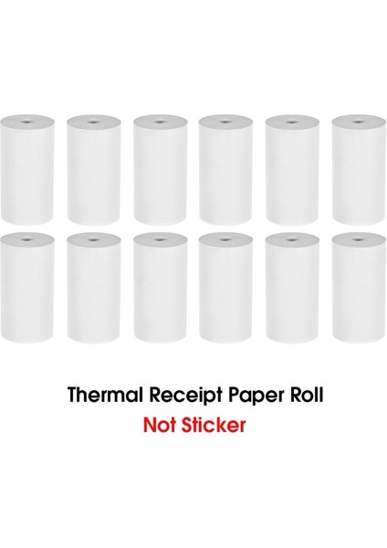 Beyaz 12 Rulo Stili Eripage Termal Kağıt Etiket Termal Cep Mini Yazıcı Için Kağıt Etiket Kağıdı A6 A8 (Yurt Dışından)