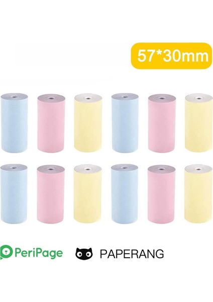 3 Pembe Stil Yazdırılabilir Beyaz Termal Kağıt Rulo Renkli Termal Etiket Termal Yazıcı Için 57*30MM Peripage A6 A9 Paperang (Yurt Dışından)