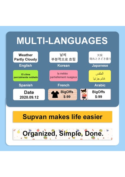 AEE12-40 Stili Supvan Sıcak Satış Uyarlanmış Etiket Baskı Kağıdı Su Geçirmez Baskı Etiketleri Bant Çizilmeye Dayanıklı Etiket Etiket Kağıdı Sadece E10 Için (Yurt Dışından) fırsatları