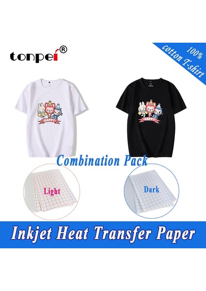 A4 Açık2 Koyu2 Tarzı A3 A4 Demir On T Shirt Isı Transfer Kağıdı Açık Koyu Col% Pamuklu Kumaşlar Bezi Dıy Hediyeler Için Mürekkep Püskürtmeli Baskı Tasarımı (Yurt Dışından)