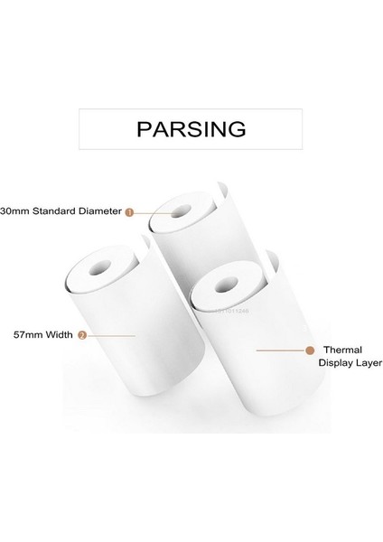 10 Beyaz 25 mm Stil 57*30MM Termal Kağıt Rengi Beyaz Çocuklar Için Kamera Anında Yazıcı ve Çocuklar Için Kamera Baskı Kağıdı Yedek Aksesuarları Par (Yurt Dışından) fırsatları