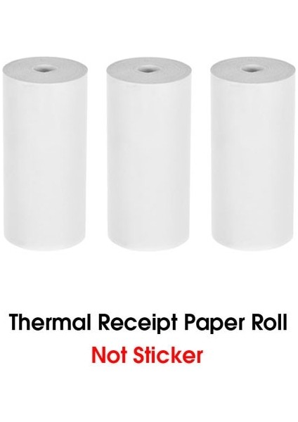 Beyaz 3 Rulo Stili Kendinden Yapışkanlı Termal Etiket Kağıdı Yazdırılabilir Etiket Kağıt Rulosu Doğrudan Peripage A6 Cebi Için 57*30MM(2.17*1.18IN) (Yurt Dışından)