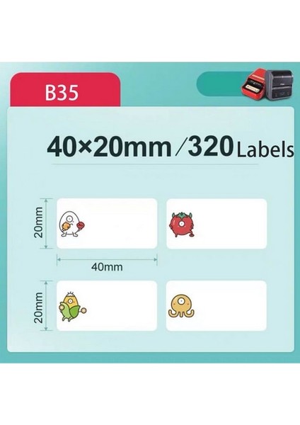 B35 Stili Niimbot B21 B3S Termal Etiket Yazıcı Kağıdı Cep Yazıcı Kağıdı Etiket Etiket Kağıdı Gıda Için Su Geçirmez Yağa Dayanıklı Çizilmeye Dayanıklı (Yurt Dışından)