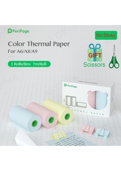 1 Kutu Tarzında 3 Rulo Mini Taşınabilir Yazıcı Için Peripage Termal Kağıt Rulosu Renkli Kağıt Etiket Makbuz Fotoğraf Kağıdı Güvenli Ücretsiz Bpa Pürüzsüz Baskı (Yurt Dışından)