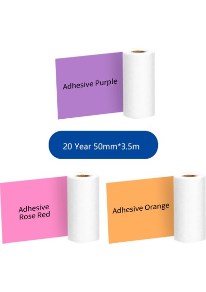 Renk Etiket Stili Phomemo 3 Rulo Kendinden Yapışkanlı Etiket Termal Fotoğraf Kağıdı Phomemo PROM02S Yazıcı Için Depolama Süresi 20 Yıl Fotoğraf Kağıdı (Yurt Dışından) fiyatları