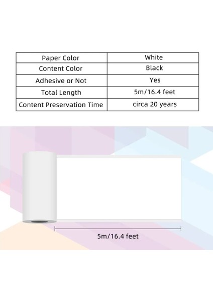 Renk Etiket Stili Phomemo 3 Rulo Kendinden Yapışkanlı Etiket Termal Fotoğraf Kağıdı Phomemo PROM02S Yazıcı Için Depolama Süresi 20 Yıl Fotoğraf Kağıdı (Yurt Dışından) indirimleri