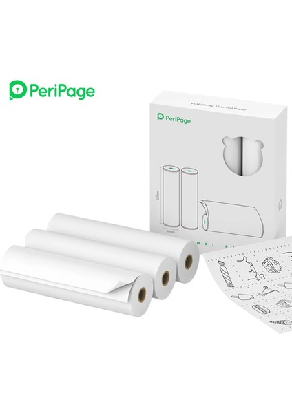 Yapışkan Kağıt Stili Peripage Yazdırılabilir Etiket Rulosu Bpa Içermeyen Kendinden Yapışkanlı Termal Kağıt Peripage A9 MAXA9S Max Yazıcı Için Yapışkan Kağıt (Yurt Dışından)