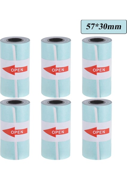 6 Rulo Yazdırılabilir Etiket Kağıt Rulo Doğrudan Termal Kağıt Kendinden Yapışkanlı 57*30MM Peripage A6 Termal Yazıcı Için Kağıt (Yurt Dışından)