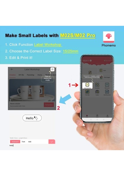 S05 Etiketler Stili Phomemo M02PRO Yapışkanlı Termal Etiket Rulo Çocuklar Dıy Etiketleri M02S M02 Pro Phomemo Yazıcı Için Kağıt mm Fotoğraf Adı Kağıt (Yurt Dışından) fırsatları