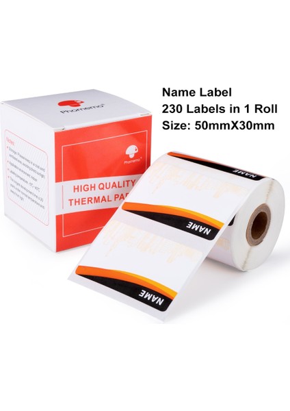 Adı D 50X30MM Stili Phomemo Papel Etiket Yazıcısı Yuvarlak Kare Kağıt Etiket Çok Amaçlı Etiket Bandı Kendinden Yapışkanlı Termal Kağıt Yazıcısı (Yurt Dışından)