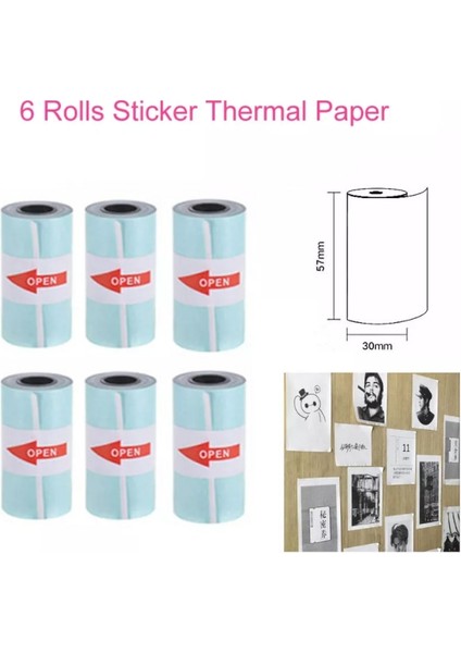 6 Rulo Beyaz Etiket Stili Peripage A6 A9 Kağıt Yapışkanlı Termal Etiket Fotoğraf Kağıdı Beyaz Renk Şeffaf Etiket Paperang Memobird Iprinter Için (Yurt Dışından) fiyatları