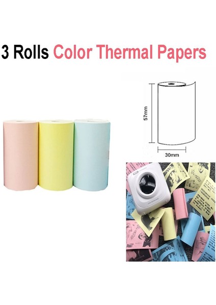 3 Renkli Kağıt Stili Peripage A6 A9 Kağıt Yapışkanlı Termal Etiket Fotoğraf Kağıdı Beyaz Renk Şeffaf Etiket Paperang Memobird Iprinter Için (Yurt Dışından)