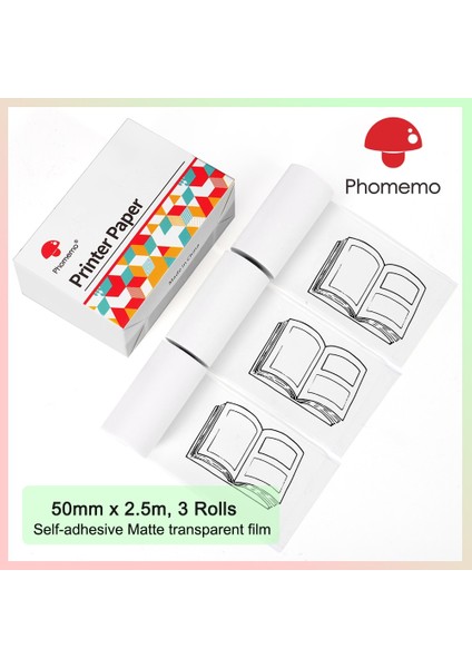 Stil 2 Stili Phomemo M02 Fotoğraf Yazıcısı Için Kendinden Yapışkanlı Termal Kağıt SM02PRO Kablosuz Taşınabilir Termal Yazıcı Için Etiket Kağıtları (Yurt Dışından)