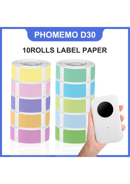 DP1222-260 Stili Phomemo D30 Mini Impresora Termal Etiketler Taşınabilir Yazıcı Baskı Etiketi Için Süpermarket Su Geçirmez Yağ Önleyici Yırtılmaya Dayanıklı (Yurt Dışından)