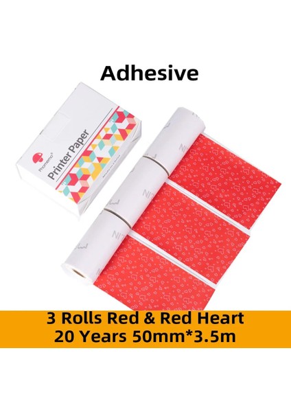 Yapıştırıcı Kırmızı Kalp Stili Phomemo Kendinden Yapışkanlı Termal Kağıt Yazdırılabilir Etiket Yazıcı Phomemo SM02PRO Fotoğraf Yazıcısı Için Şeffaf Etiket Kağıdı (Yurt Dışından) fiyatları