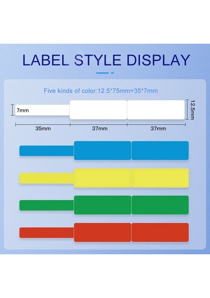 Mavi Stil 【cabel Serisi 】nıımbot D11D110 Etiket Kağıdı Termal Etiket Etiket Veri Hattı Etiketi Fiber Optik Etiket Su Geçirmez, Yağa Dayanıklı (Yurt Dışından) modelleri
