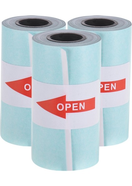 Mavi Stil 3 Rulo Yazdırılabilir Etiket Kağıdı Rulo Peripage A Moto Yazıcı Için Kendinden Yapışkanlı 57*30MM Direkt Termal Kağıt, (Yurt Dışından)