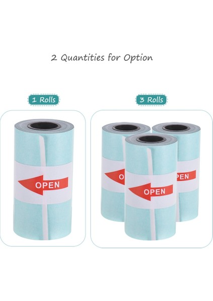 Mavi Stil 3 Rulo Yazdırılabilir Etiket Kağıdı Rulo Peripage A Moto Yazıcı Için Kendinden Yapışkanlı 57*30MM Direkt Termal Kağıt, (Yurt Dışından) modelleri
