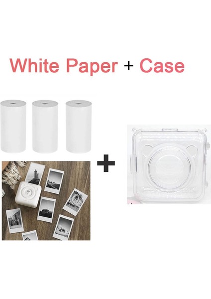 3 Wh Kağıt Kutu Stili Tümü Peripage A6 Termal Yazıcı Kağıdı Beyaz Renkli Etiket Boş Ayı Etiketi Yarı Şeffaf Fotoğraf Sert Yumuşak Koruma Kılıfı (Yurt Dışından)