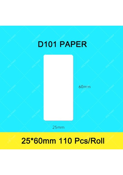 Beyaz 25X60MM Stili Niimbot D Inç Etiket Etiket Kağıt Rulo Beyaz Renk Kablo Etiket Kağıtları Taşınabilir Etiket Termal Yazıcı D101 Ev Ofis (Yurt Dışından)