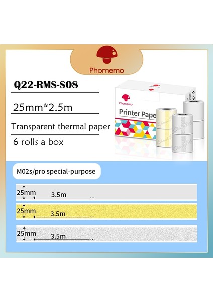 S08 Etiketler Stili Phomemo M02PRO Yapışkanlı Termal Etiket Rulo Çocuklar Dıy Etiketleri M02S M02 Pro Phomemo Yazıcı Için Kağıt mm Fotoğraf Adı Kağıt (Yurt Dışından)