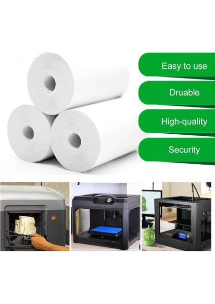 5 Rulo Yazdırılabilir Etiket Kağıt Rulo Doğrudan Termal Kağıt Peripage A6 Cep Kağıt Için 57*30MM (Yurt Dışından)