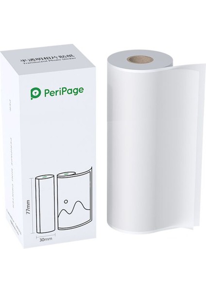 77 x 30 mm Stili Peripage Yarı Saydam Fotoğraf Etiketi Bpa Içermeyen Yapışkanlı Termal Kağıt Rulosu Yapışkan Kağıt Su Geçirmez Peripage A6A8A9A9SA9 Pro Için (Yurt Dışından)