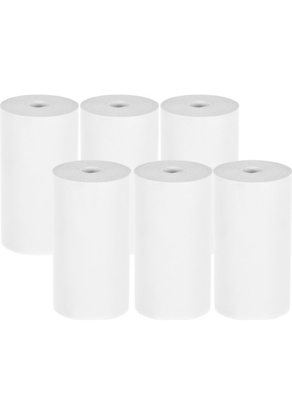 Beyaz Stil 6 Rulo Termal Makbuz Kağıt Rulosu 57*30MM (2.17*1.18IN) Fotoğraf Termal Yazıcı Için Fatura Bilet Baskısı Peripage A6 (Yurt Dışından)