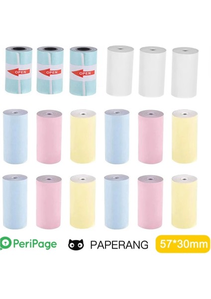 Renk 6 Rulo Stili Yüksek Li Yazdırılabilir Termal Kağıt Rulo Termal Kağıt Peripage A6 Termal Yazıcı Için 57*30MM Paperang (Yurt Dışından)