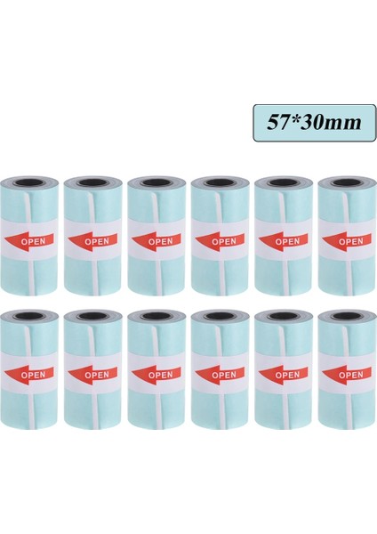 12 Rulo Yazdırılabilir Etiket Kağıt Rulo Doğrudan Termal Kağıt Kendinden Yapışkanlı 57*30MM Peripage A6 Termal Yazıcı Için Kağıt (Yurt Dışından)
