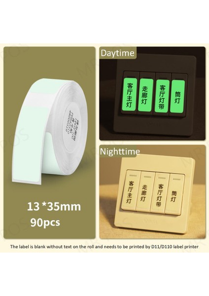 Beyaz 01 Stili Niimbot D11 Etiket Kağıdı Aydınlık Etiket Etiket 13*35MM Niimbot D110 D11 Için Etiketleme Makinesi Kendinden Yapışkanlı Kağıt Bant Yazdırmak Için (Yurt Dışından)