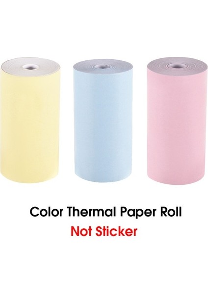 Renk 3 Rulo Stili 56*30MM Beyaz Renkli Termal Kağıt Etiket Kağıdı Etiket Fotoğraf Kağıdı Peripage Için A6 A8 Paperang Oto Cep Mini Yazıcı (Yurt Dışından)