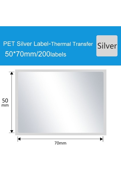 1 Rulo 50X20 W Stili Pet En Iyi Baskı Kağıdı Yapıştırıcı Çevre Dostu Bozunabilir Kirlilik Önleyici, Çizilmez, Yüksek Sıcaklık Dayanımı (Yurt Dışından) modelleri
