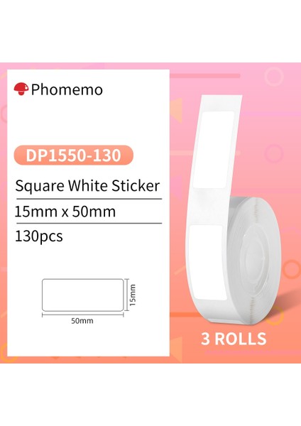 Kare Beyaz 1550 Stili Phomemo D30 Termal Etiket Kendinden Yapışkanlı Etiket Kağıdı D30D30PRO Etiket Yazıcı Için Şeffaf Daire Ev Ofis Için Uygun (Yurt Dışından)