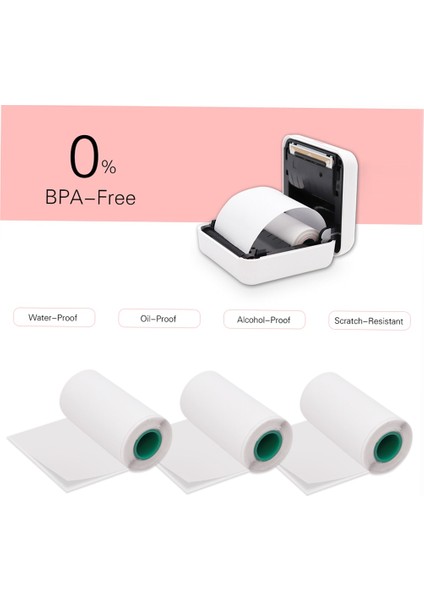 Yapıştırıcı Beyaz Stil Diğer Peripage A6AAPERANG Termal Yazıcı Için 3 Rulo Termal Baskı Rulo Kağıt Etiketleri x (Yurt Dışından) modelleri