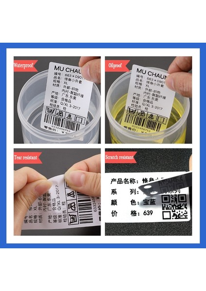 100X80MM-300PCS Tarzı Termal Etiket Etiket Kağıdı Su Geçirmez Yırtılmaz Pp Termal Sentetik Kağıt Etiket Genişliği mm Taze Soğuk Zincir Için (Yurt Dışından)