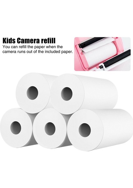 10 Rulo Beyaz Çocuk Kamera Odun Hamuru Termal Kağıt Anında Baskı Çocuklar Kamera Baskı Kağıdı Yedek Aksesuar Parçaları (Yurt Dışından) fiyatları