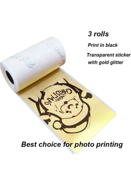 Şeffaf Etiketc Stili 57MM Termal Kağıt Etiket Kendinden Yapışkanlı Etiket Kağıtları Poooli Papeang Için Net Baskı Telefon Fotoğraf Kağıdı Için Peripage A6 Yazıcı (Yurt Dışından)