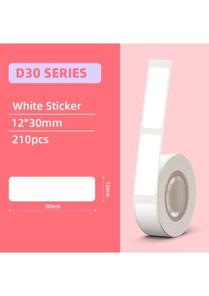 3x Beyaz 12X30MM Stili 3 Rollsbox Phomemo Whitetransparency Termal Etiket D30 Kağıt Etiket D30 Taşınabilir Kendinden Yapışkanlı Etiket Yazıcısı Için Bpa Içermez (Yurt Dışından)