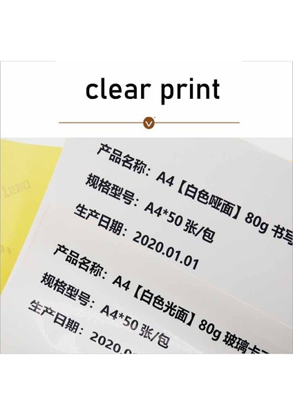 Koyu 80G 50 Yaprak Stili 50 Yaprak A4 Kendinden Yapışkanlı Baskı Kağıdı Beyaz Mürekkep Püskürtmeli Lazer Yazıcı Kağıt Etiket Etiket Etiket Parlak Mat Kağıt Odun Hamuru Kağıt (Yurt Dışından) indirimleri