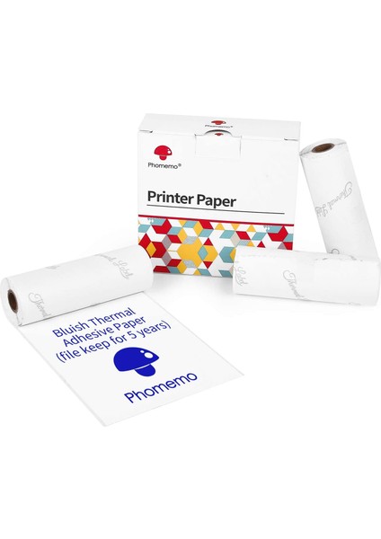 Mavi Stil Phomemo M03 Mini Termal Yazıcı Kağıdı, Beyaz Yapışkanlı Etiket Kağıdı, 5 Yıl Sakla, Metin, Not, Not, Fotoğraf Resmi Için (Yurt Dışından)
